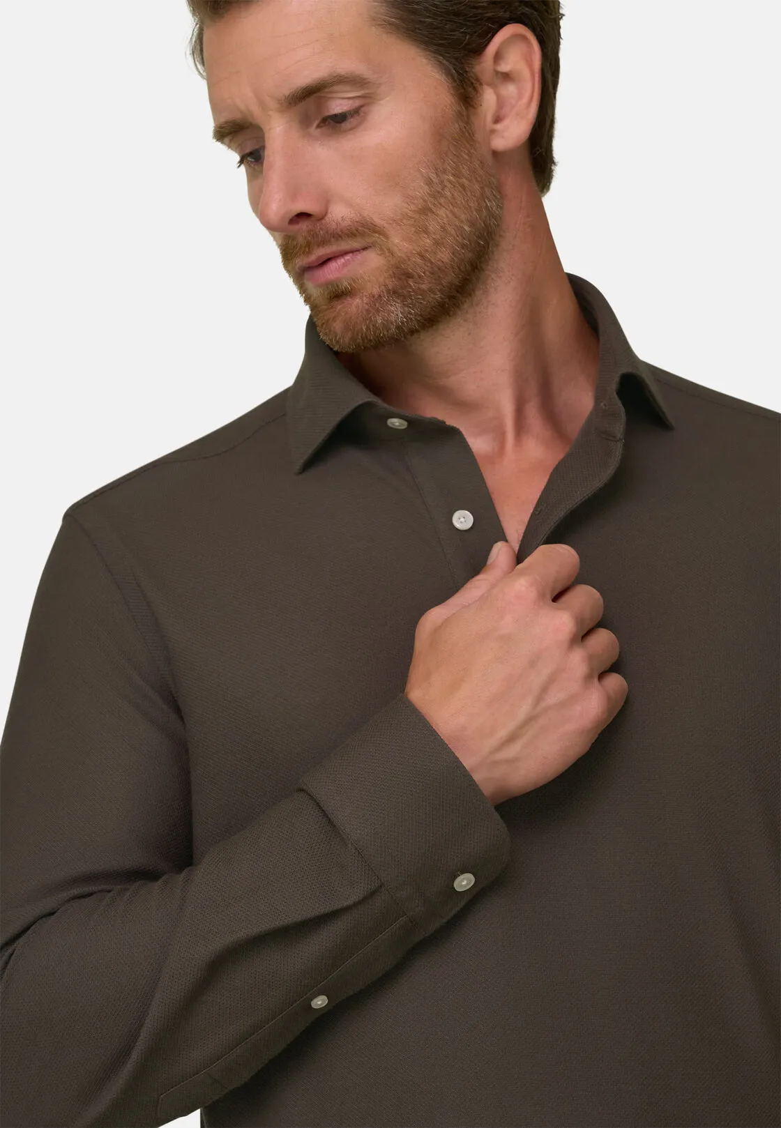Boggi, Sakura | Polo In Jersey Giapponese, Uomo, Marrone scuro, Taglia: L - immagine 3