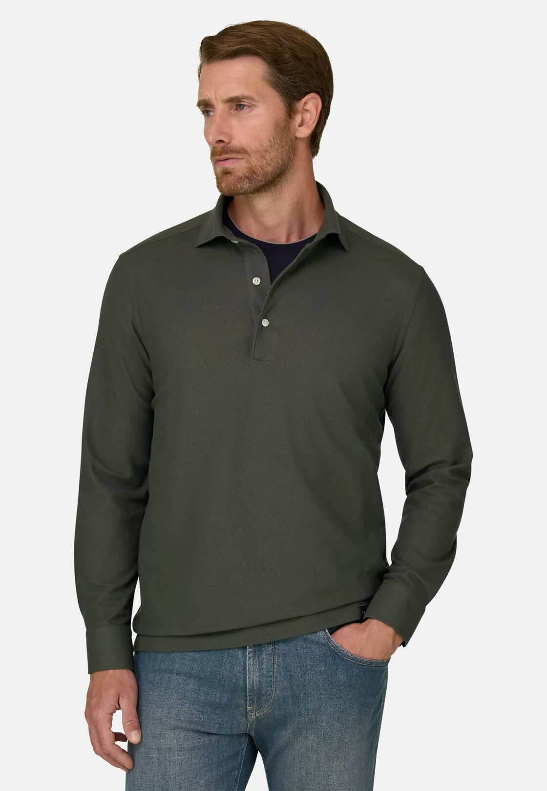 Boggi, Sakura | Polo In Jersey Giapponese, Uomo, Militare, Taglia: M - immagine 1
