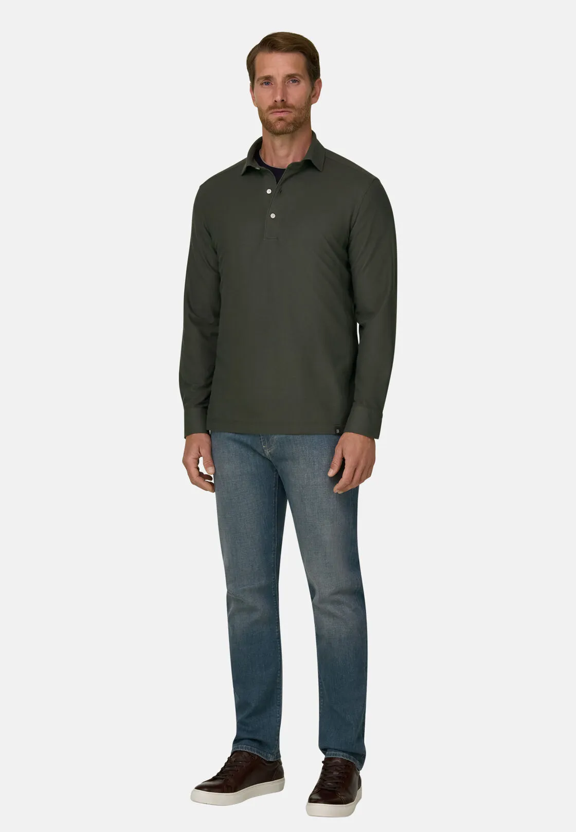 Boggi, Sakura | Polo In Jersey Giapponese, Uomo, Militare, Taglia: M - immagine 2