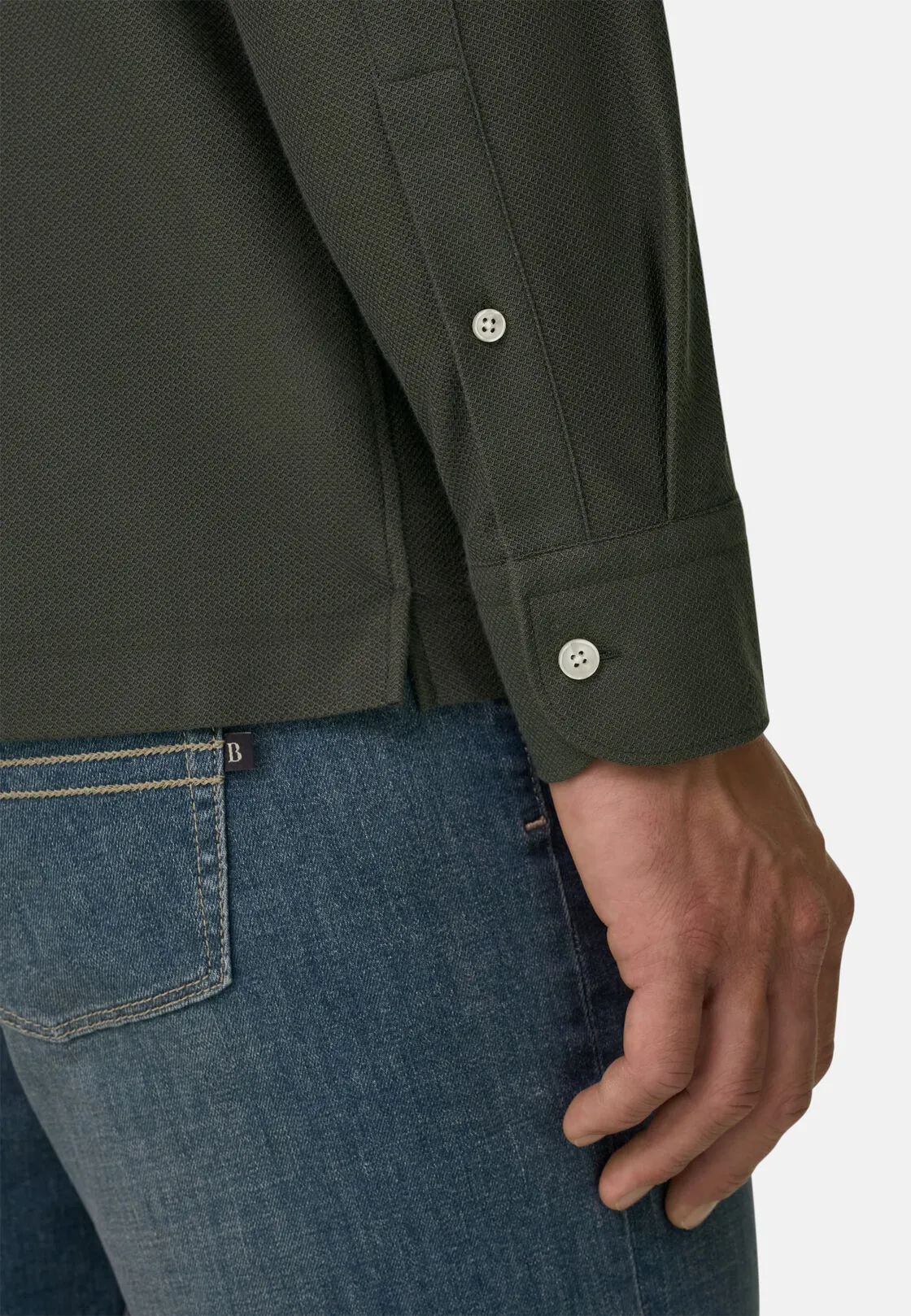 Boggi, Sakura | Polo In Jersey Giapponese, Uomo, Militare, Taglia: XL - immagine 3