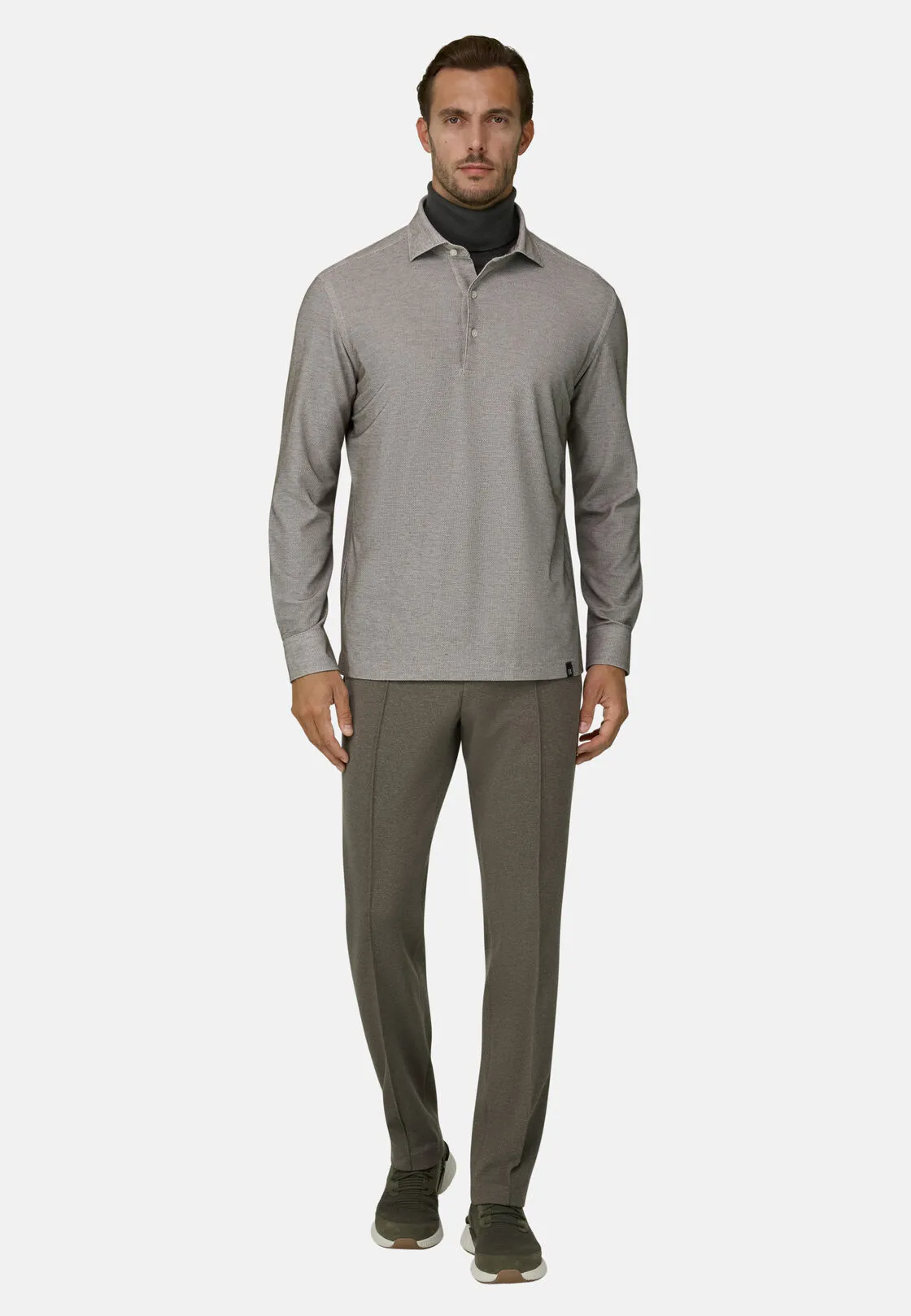 Boggi, Sakura | Polo In Jersey Giapponese, Uomo, Marrone, Taglia: M - immagine 2