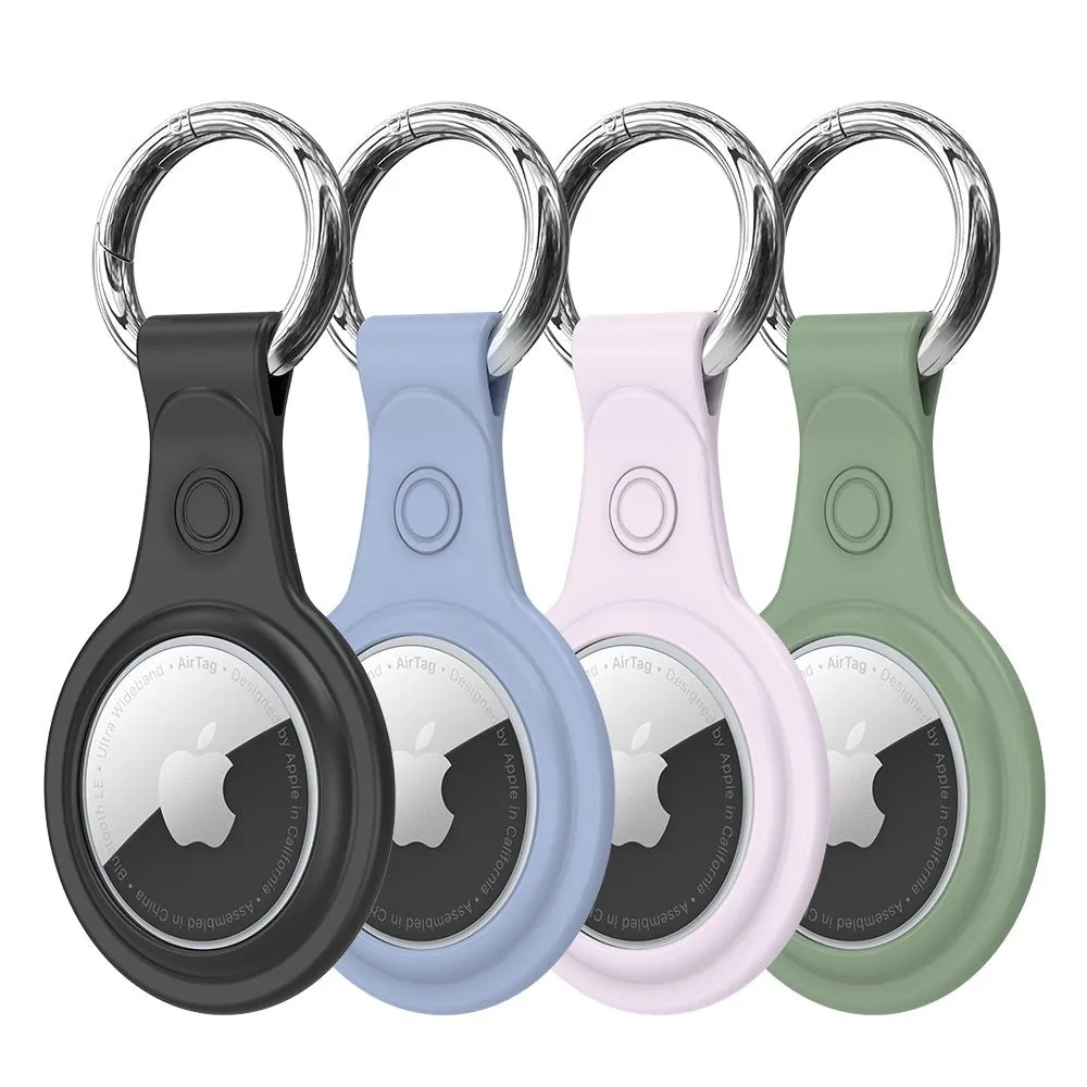 Custodia DUX DUCIS Secure per Apple AirTag, Set da 4 pezzi, Nero / Blu / Rosa / Verde - immagine 1