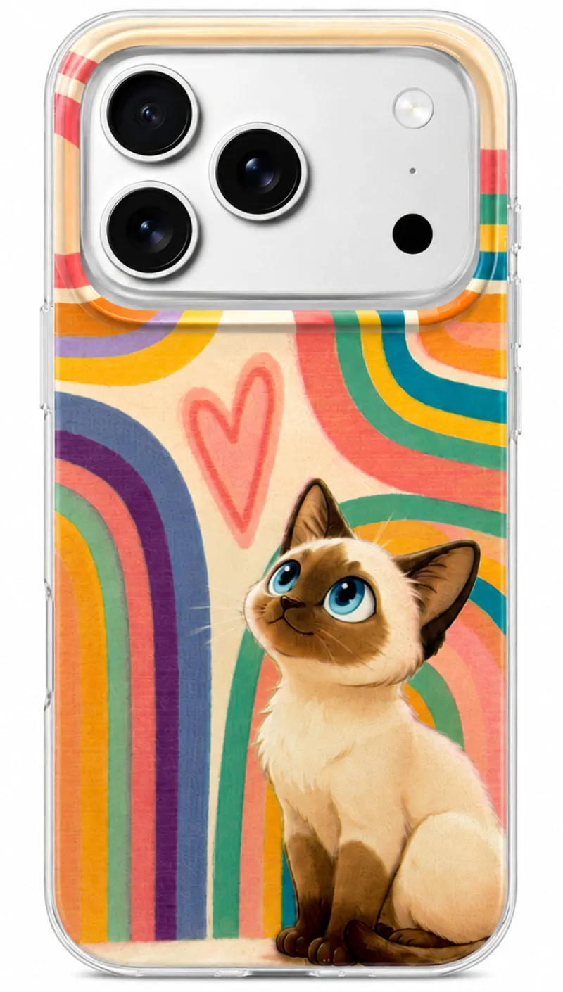 Custodia per Apple iPhone 16 Pro Max, Perfect Case, Dreamora Kitty, Multicolore - immagine 1