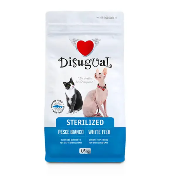 Disugual Cat Sterilised Pesce bianco 1,5 kg (scadenza: 08/03/2027) - Croccantini per gatti - immagine 1