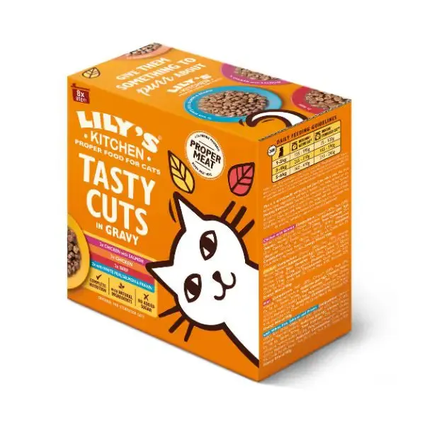 Lily's Kitchen Cat Tasty Gravy Multipack 8x85 gr 6x Ricette Pollo 2x Manzo - immagine 1