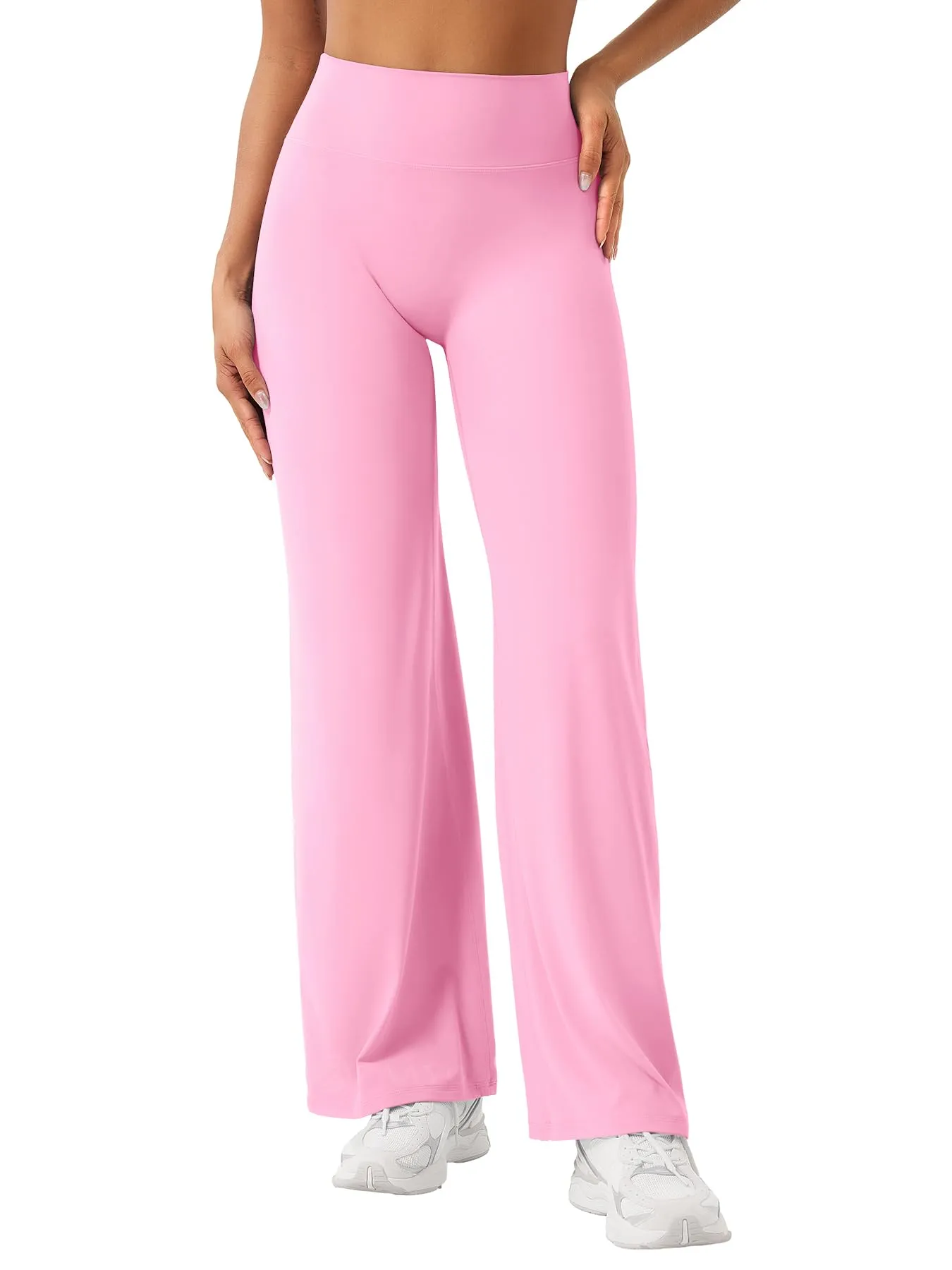 ZAAYO Leggings senza cuciture da donna a vita alta, leggings dritti a zampa d'elefante, leggings da yoga, leggings sportivi, leggings da palestra, pantaloni da yoga - regolare/lungo/extra lungo, XL - immagine 1