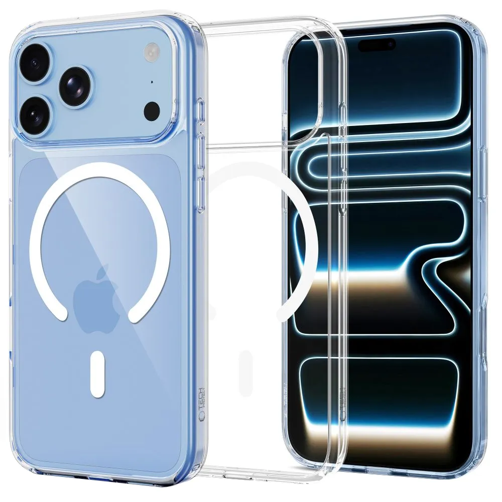 Custodia MagSafe per Apple iPhone 18 Pro / 17 Pro, Tech-Protect, Flexair Hybrid, Trasparente - immagine 1