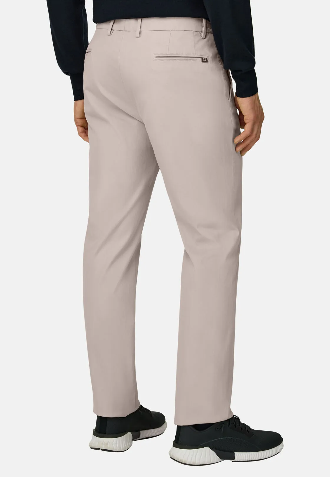 Boggi, Pantaloni In Cotone Tencel Elasticizzato, Uomo, Sabbia, Taglia: 33 - immagine 5