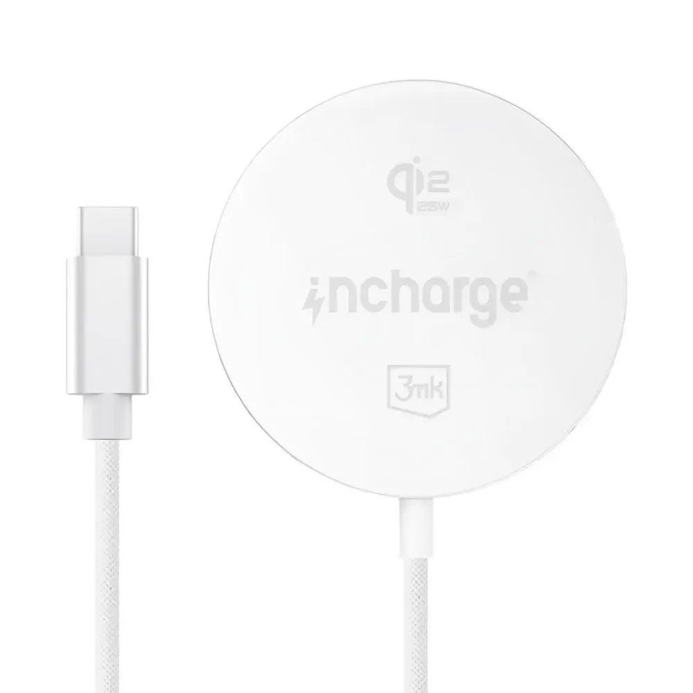 Caricatore Wireless da Rete 3MK Align, 25W, Bianco - immagine 1
