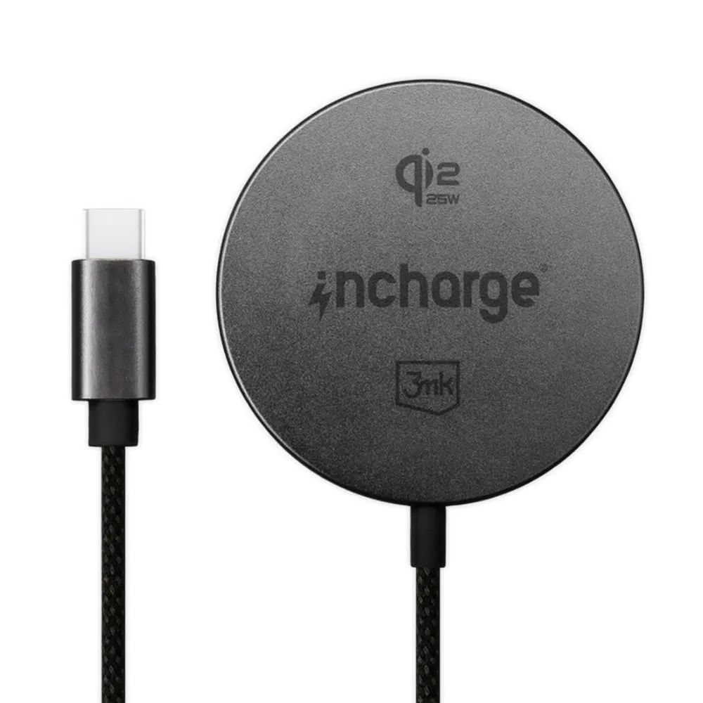 Caricatore Wireless da Rete 3MK Align, 25W, Nero - immagine 1