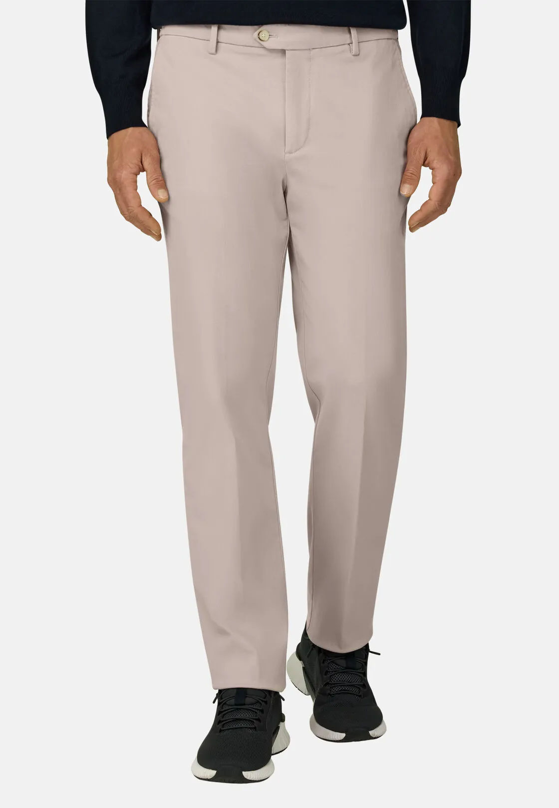 Boggi, Pantaloni In Cotone Tencel Elasticizzato, Uomo, Sabbia, Taglia: 36 - immagine 1