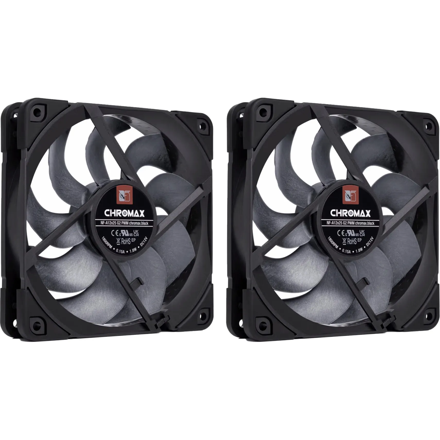NF-A12x25 G2 PWM Sx2-PP chromax.black, Ventola - immagine 1