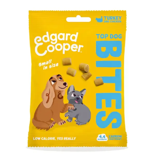 Edgard & Cooper Bites snack per cani Small Breeds Low Fat Grain Free 50 gr Tacchino e pollo - immagine 1