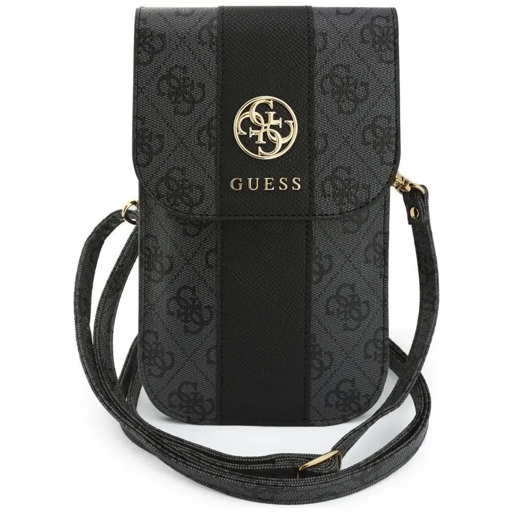 Borsa Universale per Telefono, Guess, 4G Classic Logo Stripe, Nera - immagine 1
