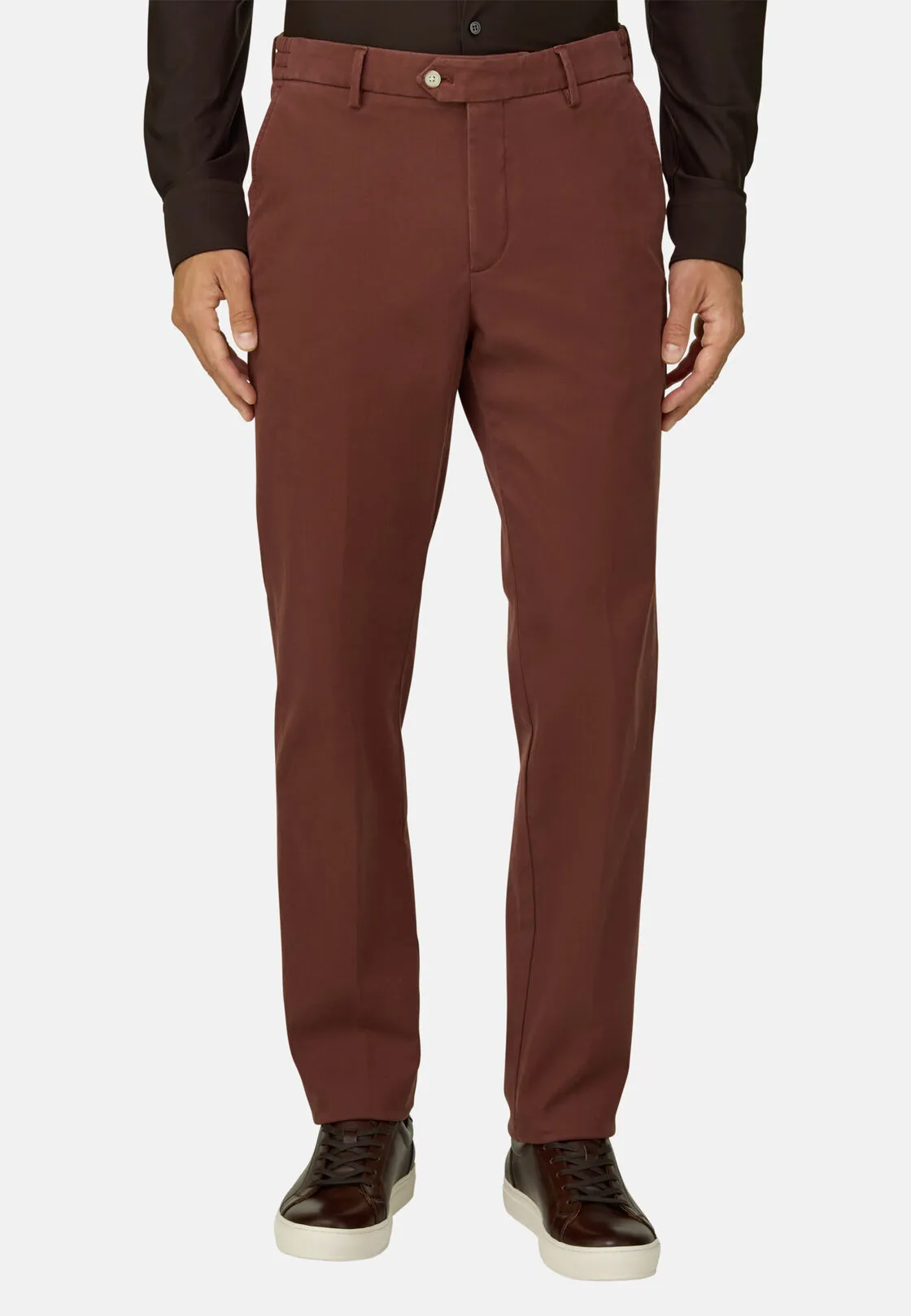 Boggi, Pantaloni In Cotone Tencel Elasticizzato, Uomo, Rouge, Taglia: 29 - immagine 1