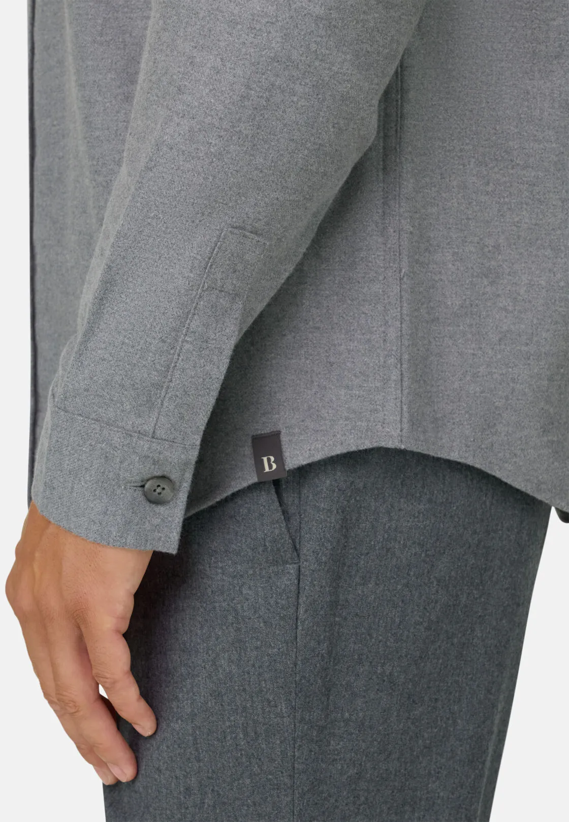 Boggi, Camicia Over In Flanella Di Cotone, Uomo, Grigio, Taglia: XXL - immagine 4