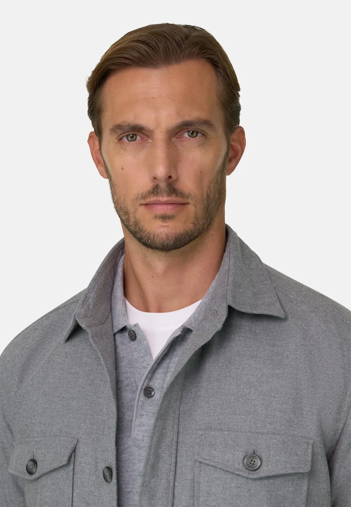Boggi, Camicia Over In Flanella Di Cotone, Uomo, Grigio, Taglia: XXXL - immagine 3