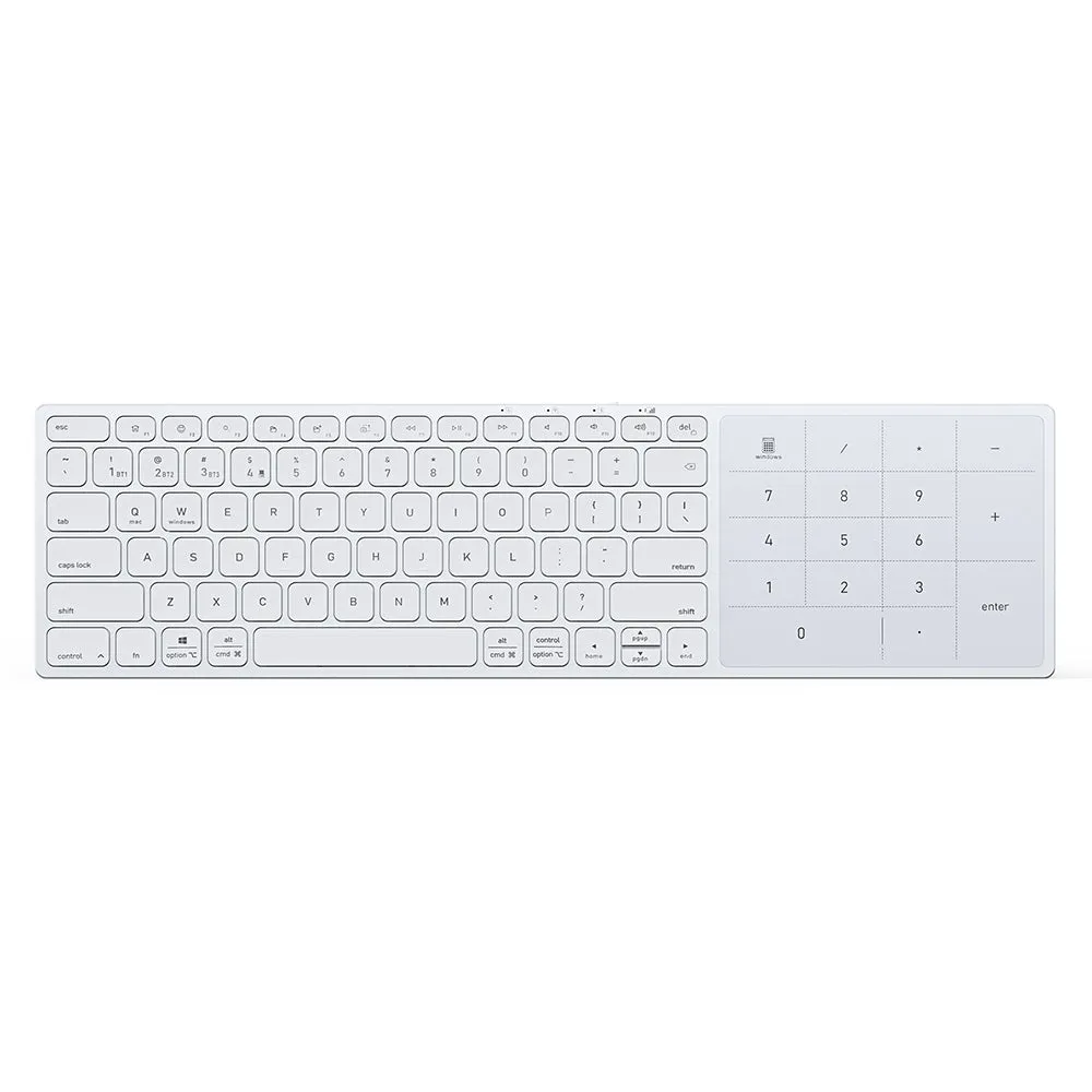 Tastiera Wireless DUX DUCIS LK, BT / Wi-Fi, Bianca - immagine 1