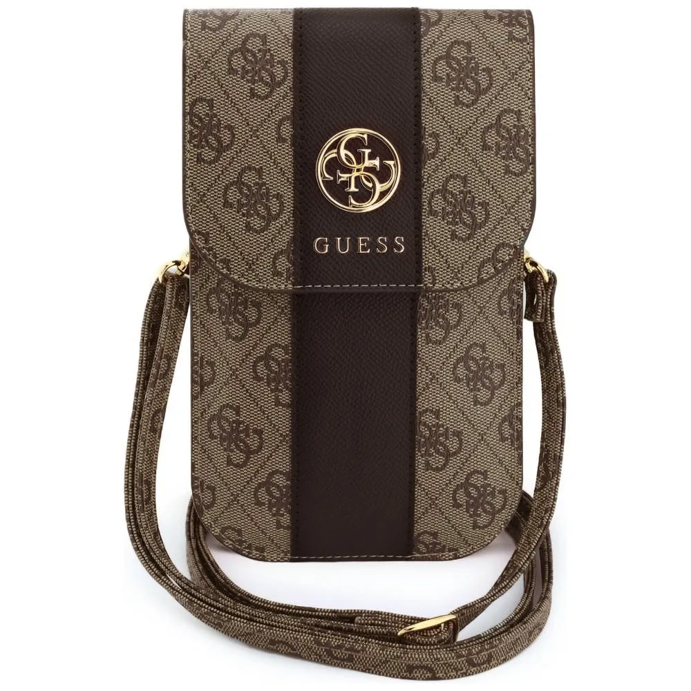 Borsa Universale per Telefono, Guess, 4G Classic Logo Stripe, Marrone - immagine 1