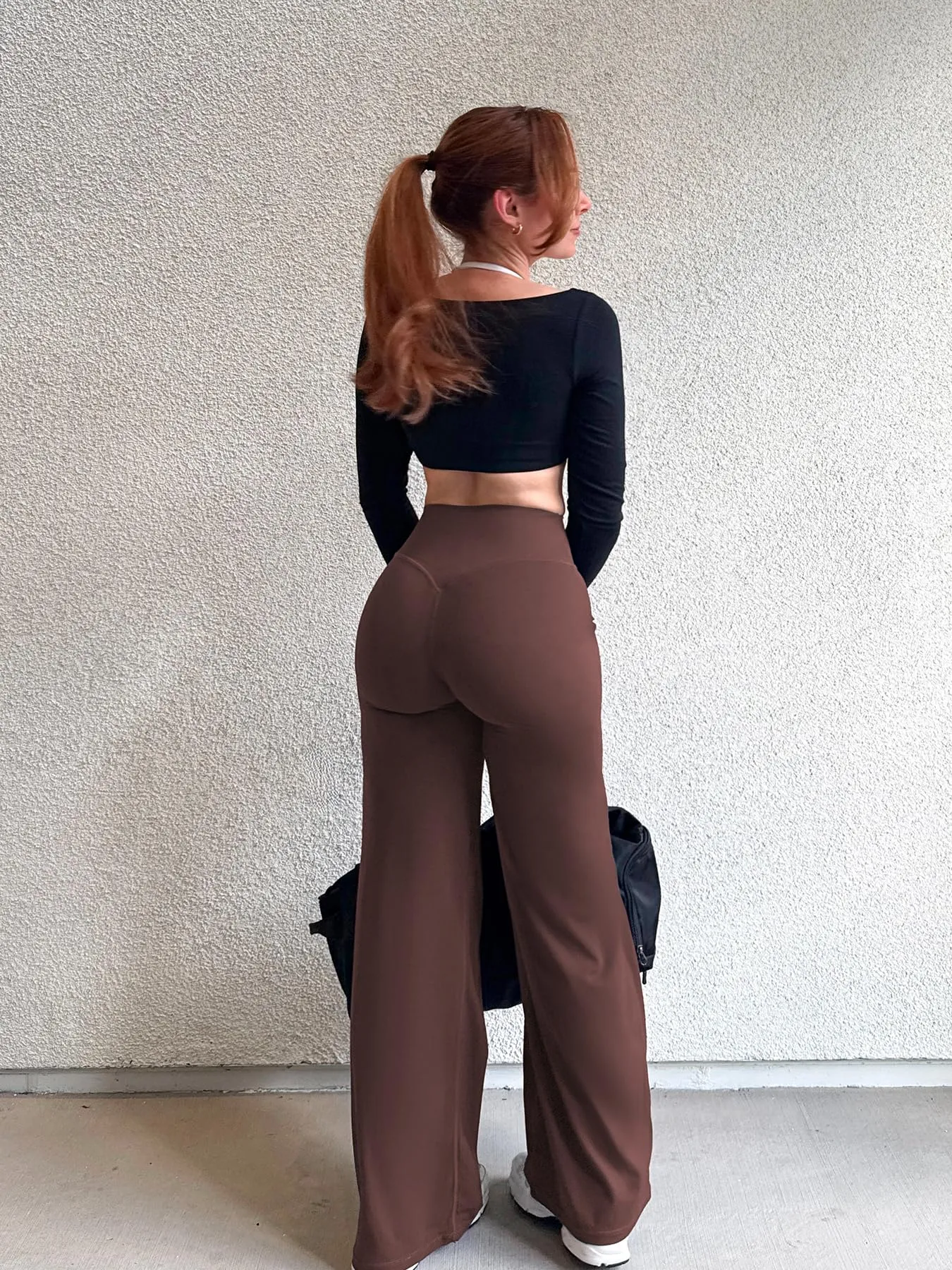 ZAAYO Leggings senza cuciture da donna a vita alta, leggings dritti a zampa larga, leggings da yoga, pantaloni sportivi, leggings da palestra, pantaloni da yoga - regolari/lunghi/extra lunghi, XL - immagine 3