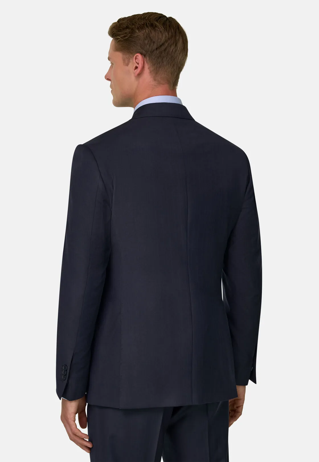 Boggi, Abito Gessato In Lana S130, Uomo, Navy, Taglia: 52 - immagine 5