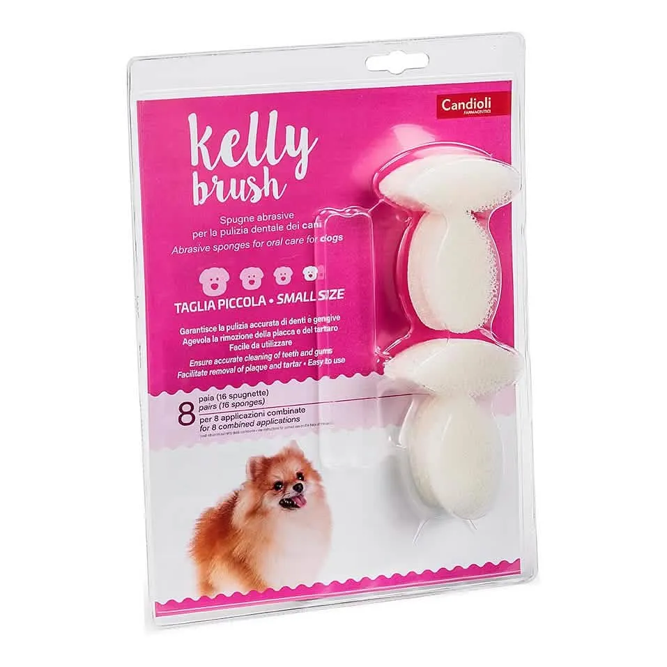 Kelly brush spugnetta abrasiva per cani di taglia piccola 16 pezzi - immagine 1