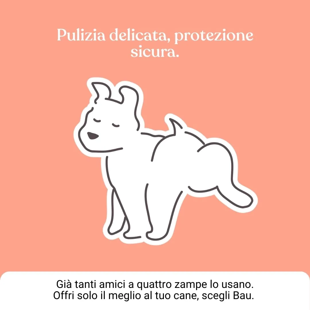 Bau Mousse Detergente Intimo per Cani senza Risciacquo – Con Acqua di Camomilla e Aloe Vera Bio – Pulizia Delicata Zone Sensibili, Formula Lenitiva e Rinfrescante – Ideale Uso Quotidiano - immagine 9