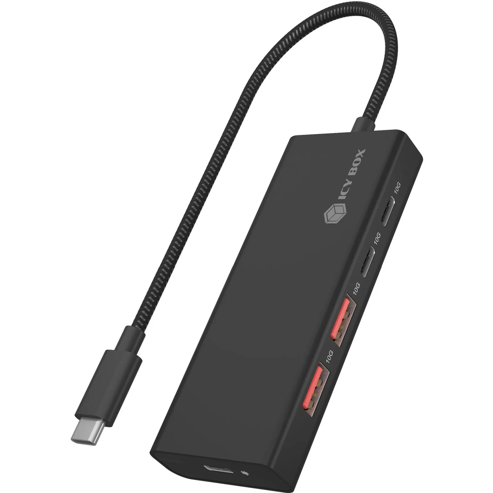 IB-HUB1436-CPD Cablato USB 3.2 Gen 2 (3.1 Gen 2) Type-A Nero, Hub USB - immagine 1