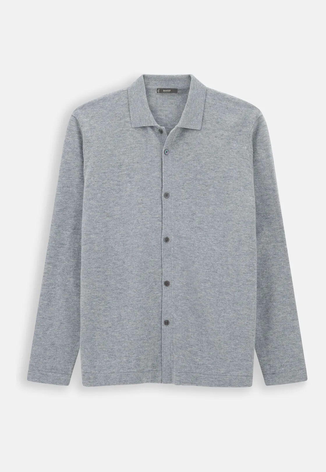 Boggi, Camicia Di Maglia In Lana Cashmere, Uomo, Grigio, Taglia: XXL - immagine 5