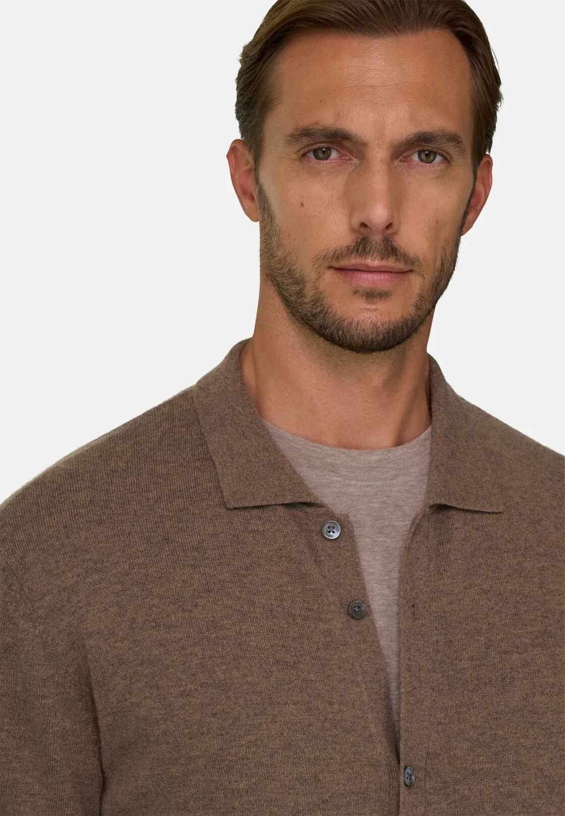 Boggi, Camicia Di Maglia In Lana Cashmere, Uomo, Marrone, Taglia: XXXL - immagine 3