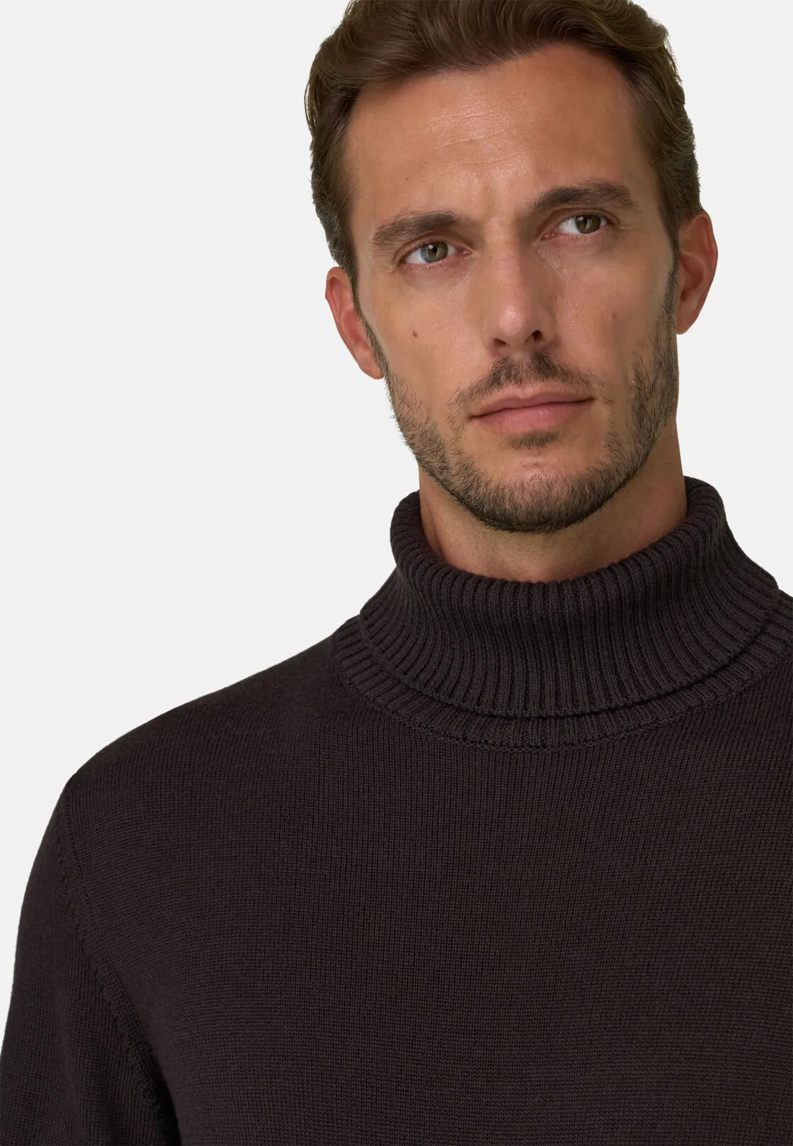 Boggi, Dolcevita In Lana Merino Extrafine, Uomo, Marrone scuro, Taglia: S - immagine 3