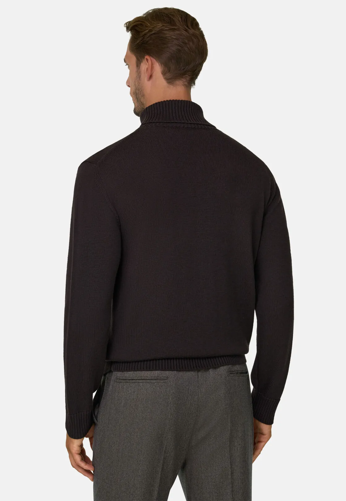 Boggi, Dolcevita In Lana Merino Extrafine, Uomo, Marrone scuro, Taglia: XXXL - immagine 4