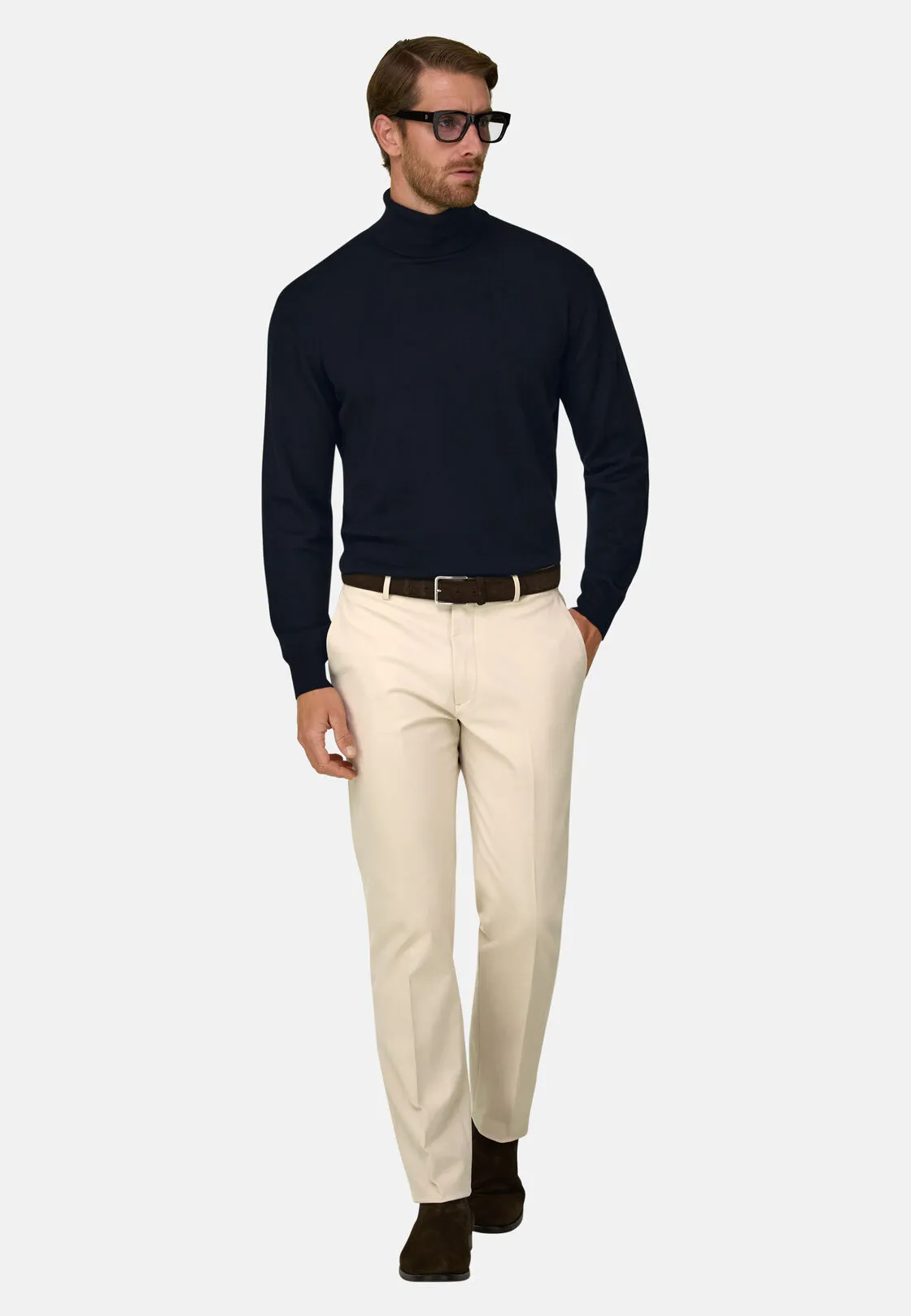 Boggi, Dolcevita In Lana Merino Extrafine, Uomo, Navy, Taglia: L - immagine 2