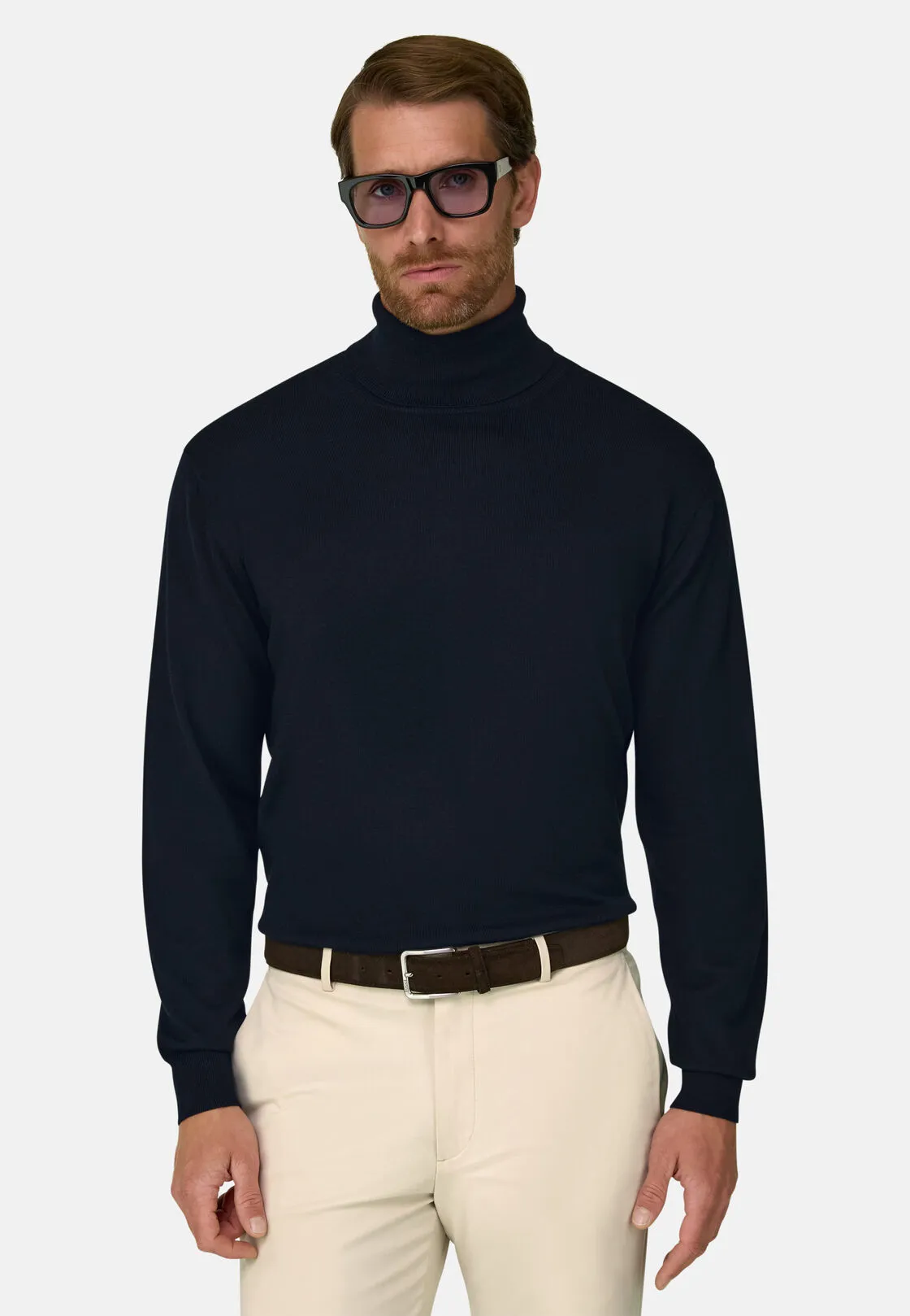 Boggi, Dolcevita In Lana Merino Extrafine, Uomo, Navy, Taglia: M - immagine 1