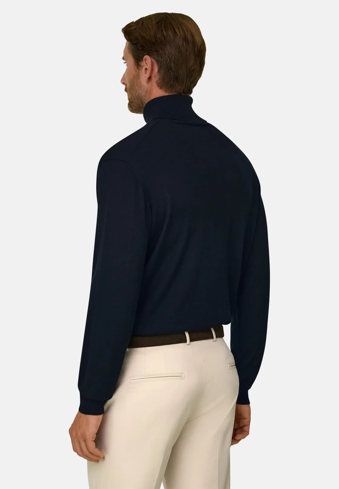 Boggi, Dolcevita In Lana Merino Extrafine, Uomo, Navy, Taglia: XXL - immagine 4