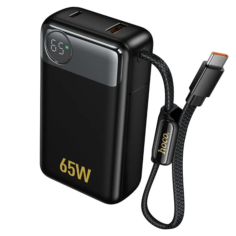 Batteria Esterna HOCO Q53, 12000mAh, 65W, QC + PD, 1 x USB-A - 2 x USB-C, Nera - immagine 1