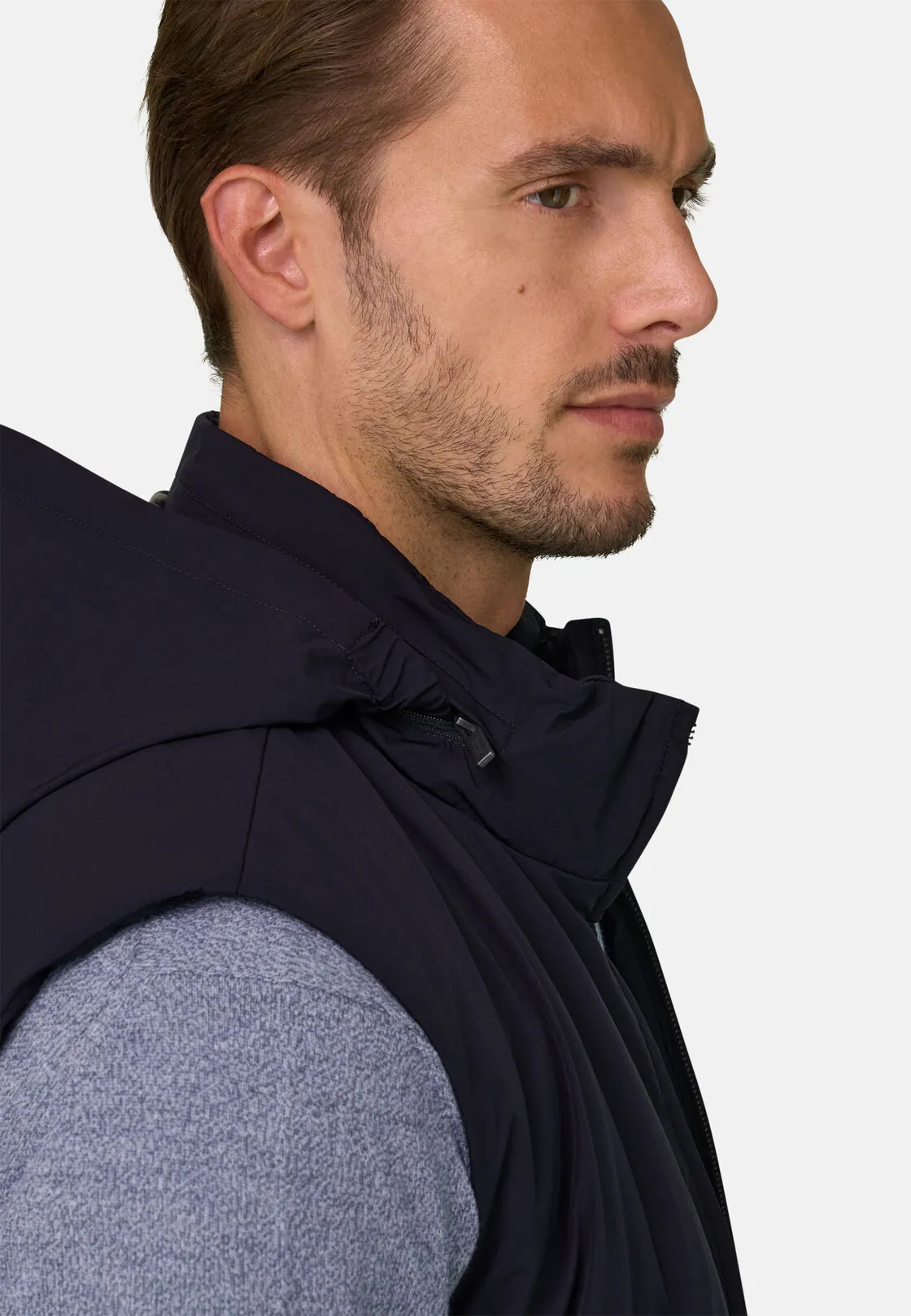 Boggi, Gilet Imbottito In Tessuto Tecnico, Uomo, Navy, Taglia: XL - immagine 3