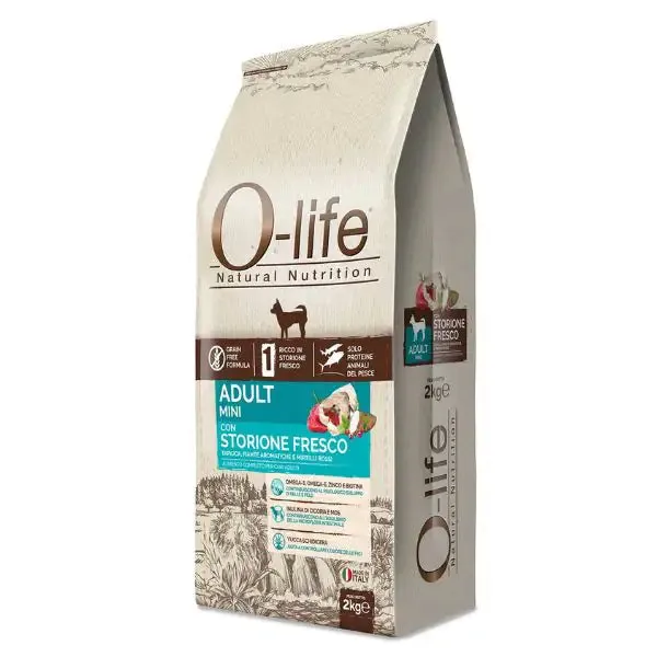 O-life Dog Grain Free Adult Mini Storione e Tonno 2 kg - Croccantini per cani - immagine 1