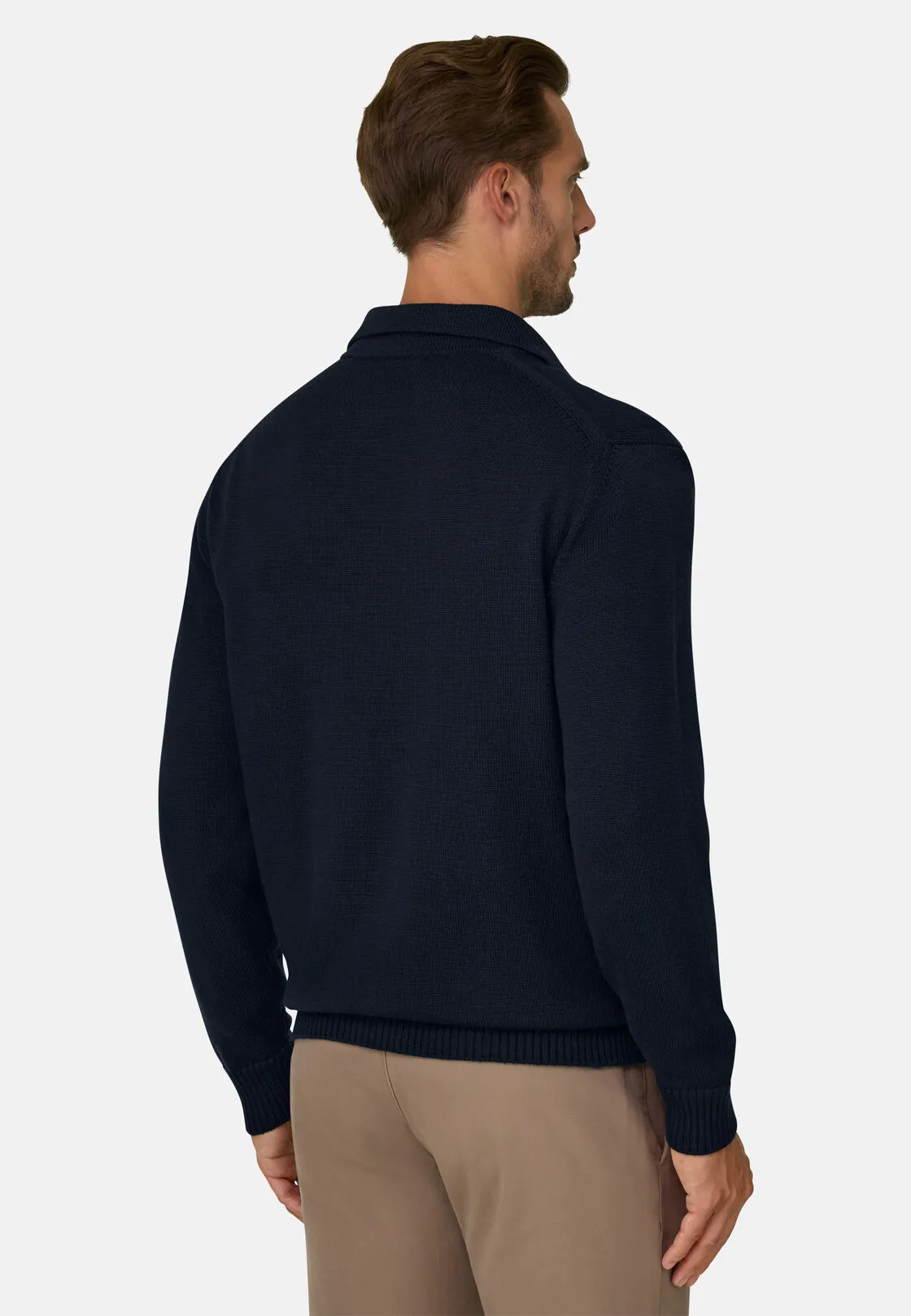 Boggi, Cardigan In Lana Merino Extrafine, Uomo, Navy, Taglia: XXL - immagine 4