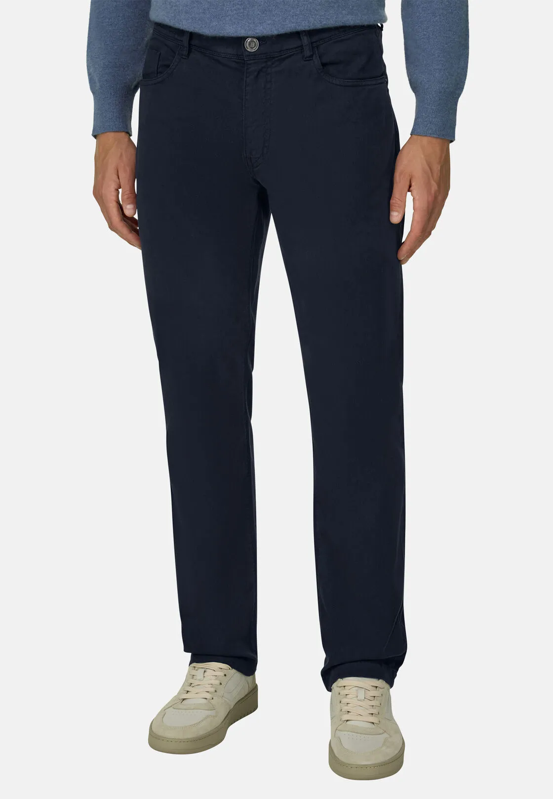 Boggi, Jeans In Cotone Tencel Elasticizzato, Uomo, Navy, Taglia: 36 - immagine 1