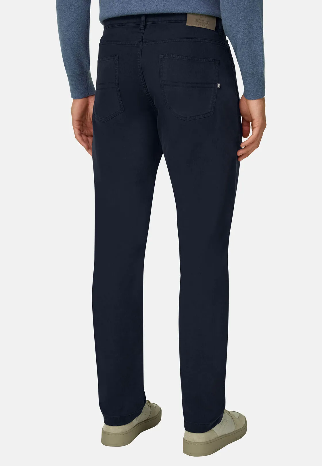 Boggi, Jeans In Cotone Tencel Elasticizzato, Uomo, Navy, Taglia: 36 - immagine 5