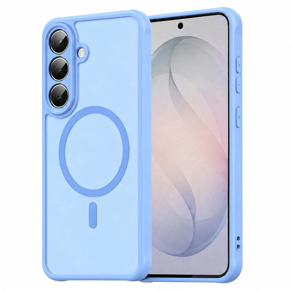 Custodia MagSafe per Samsung Galaxy S26 FE S741, Techsuit, HaloFrost II, Blu - immagine 1
