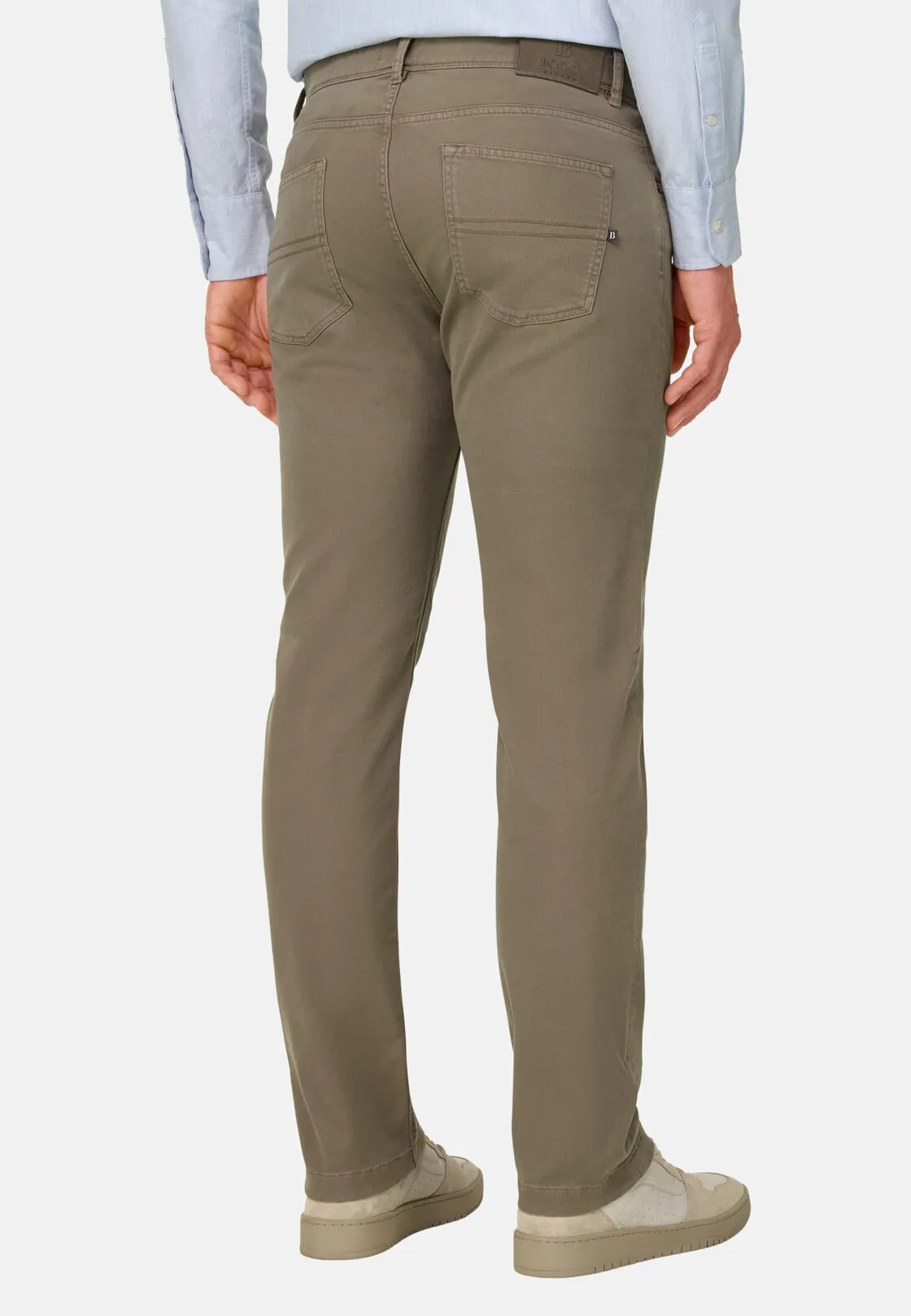 Boggi, Jeans In Cotone Tencel Elasticizzato, Uomo, Fango, Taglia: 30 - immagine 5