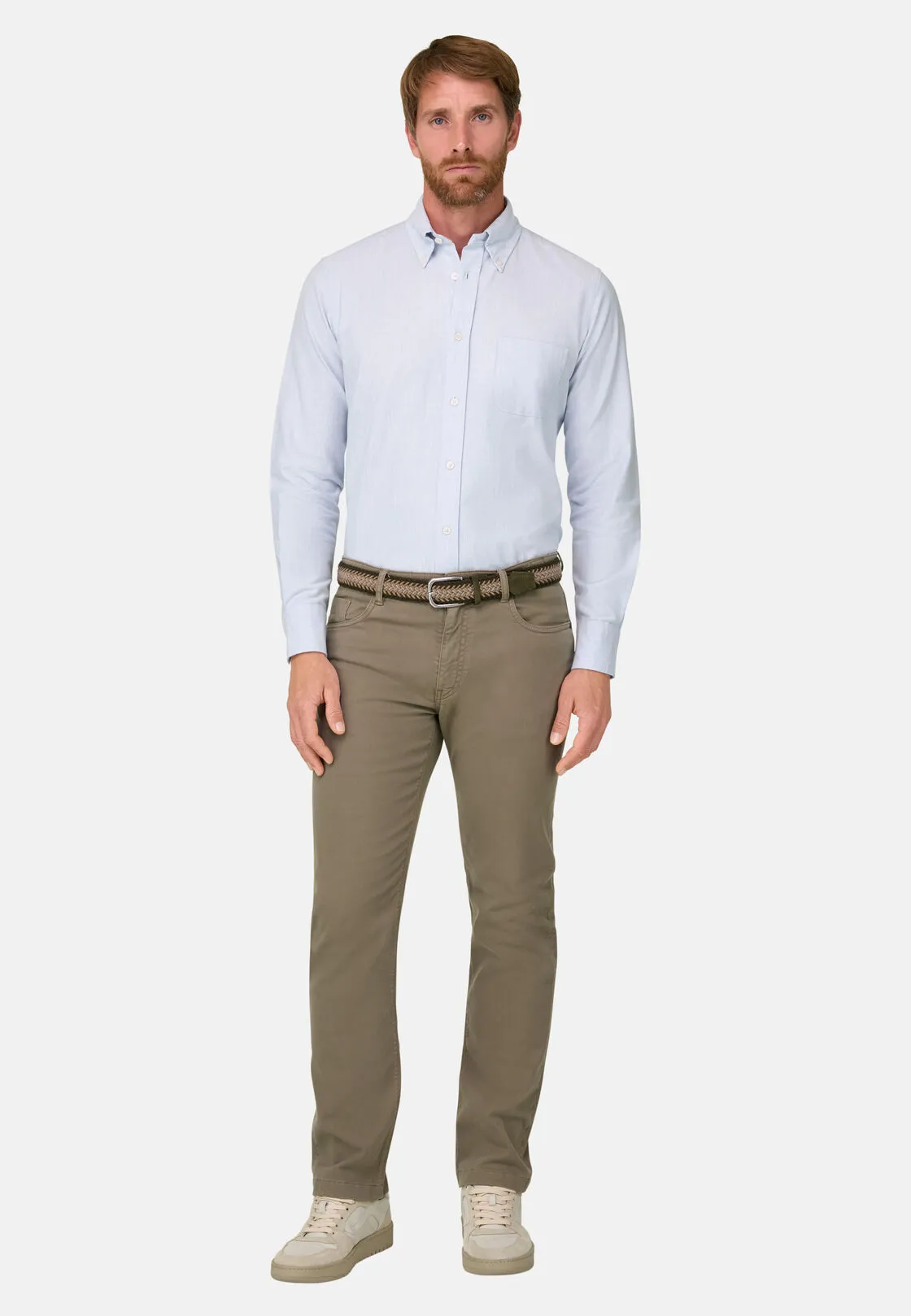 Boggi, Jeans In Cotone Tencel Elasticizzato, Uomo, Fango, Taglia: 36 - immagine 2