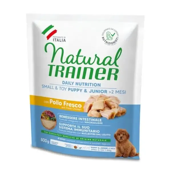 Natural Trainer Daily Nutrition Small&Toy Puppy&Junior con Pollo fresco 800 gr - Croccantini per cani - immagine 1