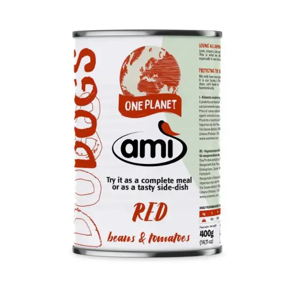 Amì Dog Cibo Umido vegetale 400 gr Red fagioli rossi e pomodori - Cibo umido per cani - immagine 1