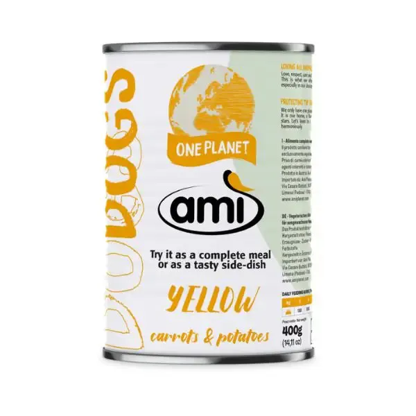 Amì Dog Cibo Umido vegetale 400 gr Yellow carote e patate - Cibo umido per cani - immagine 1