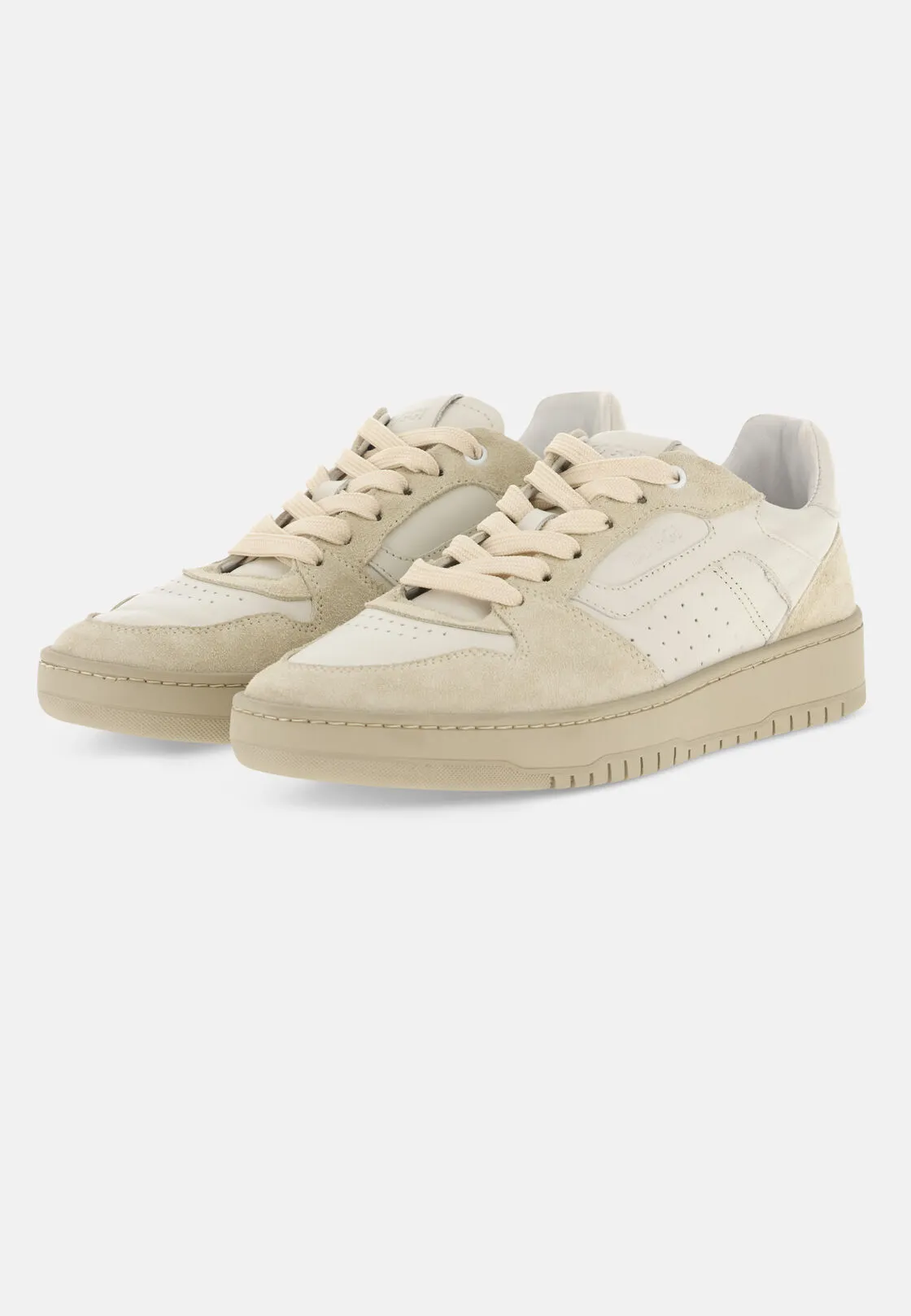 Boggi, Sneakers Origin In Misto Pelle, Uomo, Offwhite, Taglia: 42-8 - immagine 3
