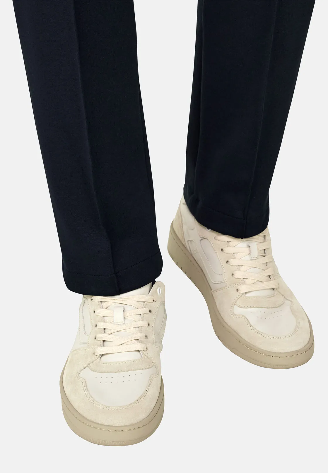 Boggi, Sneakers Origin In Misto Pelle, Uomo, Offwhite, Taglia: 44-10 - immagine 2