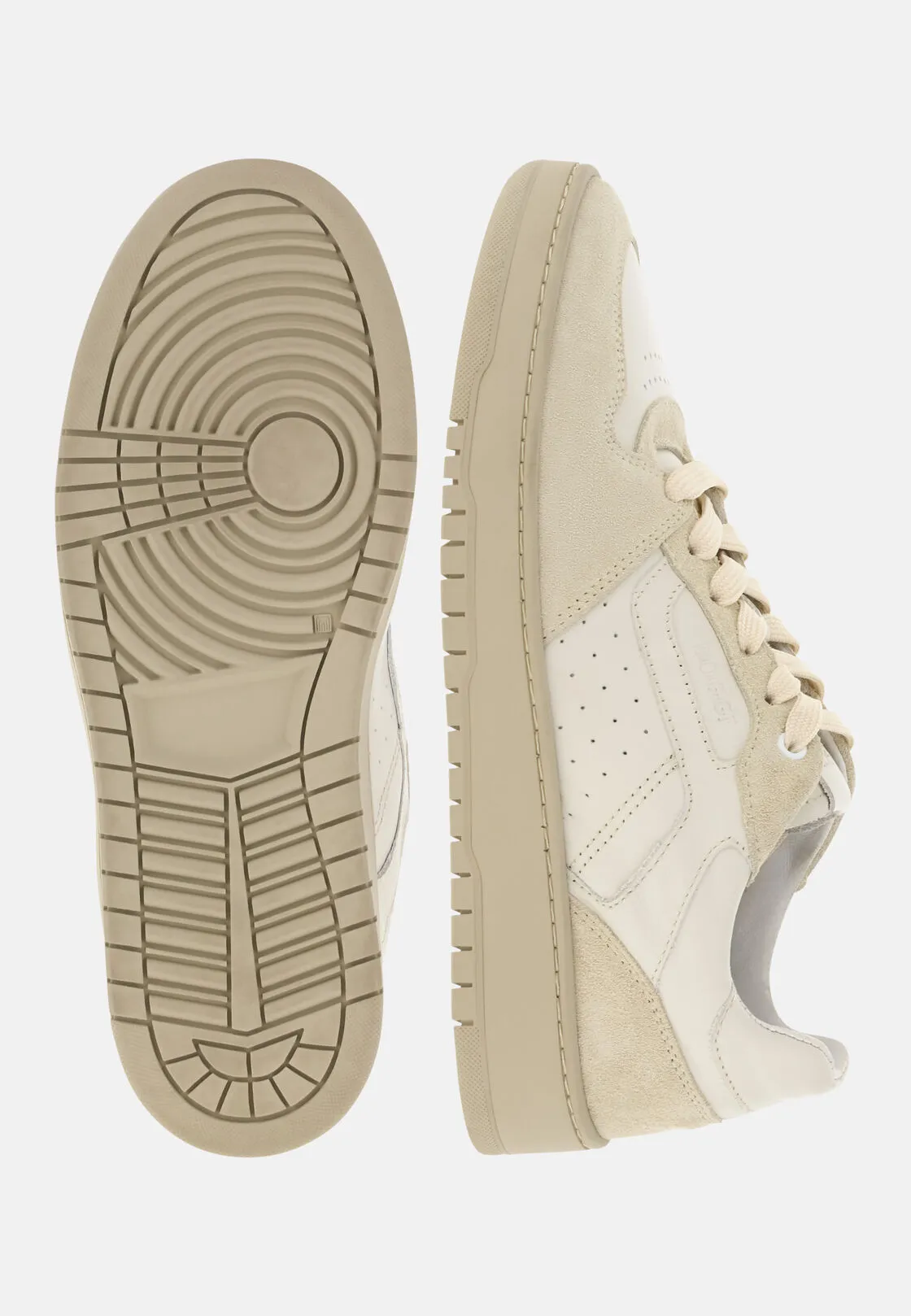 Boggi, Sneakers Origin In Misto Pelle, Uomo, Offwhite, Taglia: 44-10 - immagine 4